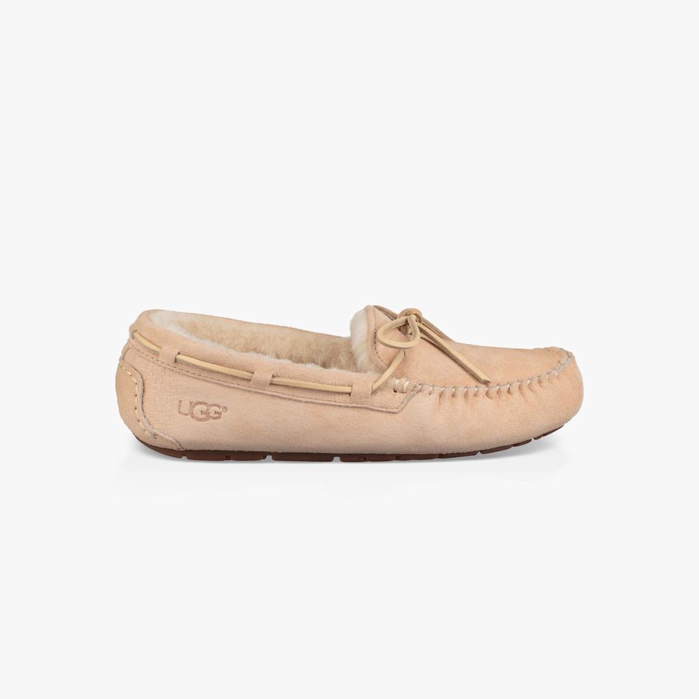 Mocassin UGG Dakota Slip-On Femme Beige Soldes 625BRDEO